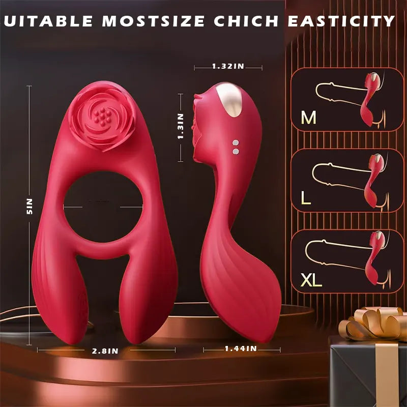 BloomRose Dual-Stimulating Silicone Pleasure Ring