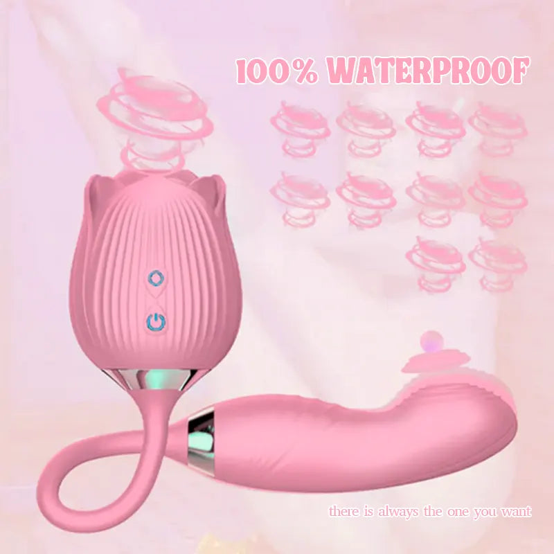 Rose Licking Suction Vibrator
