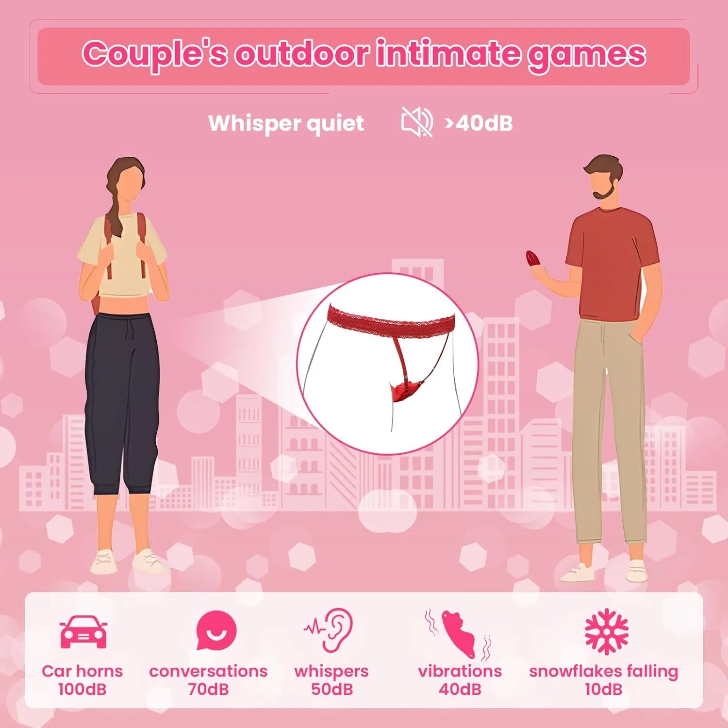 Wearable Panty Vibrator with Remote, Rose Clitoral Stimulator Adult Sex Toys