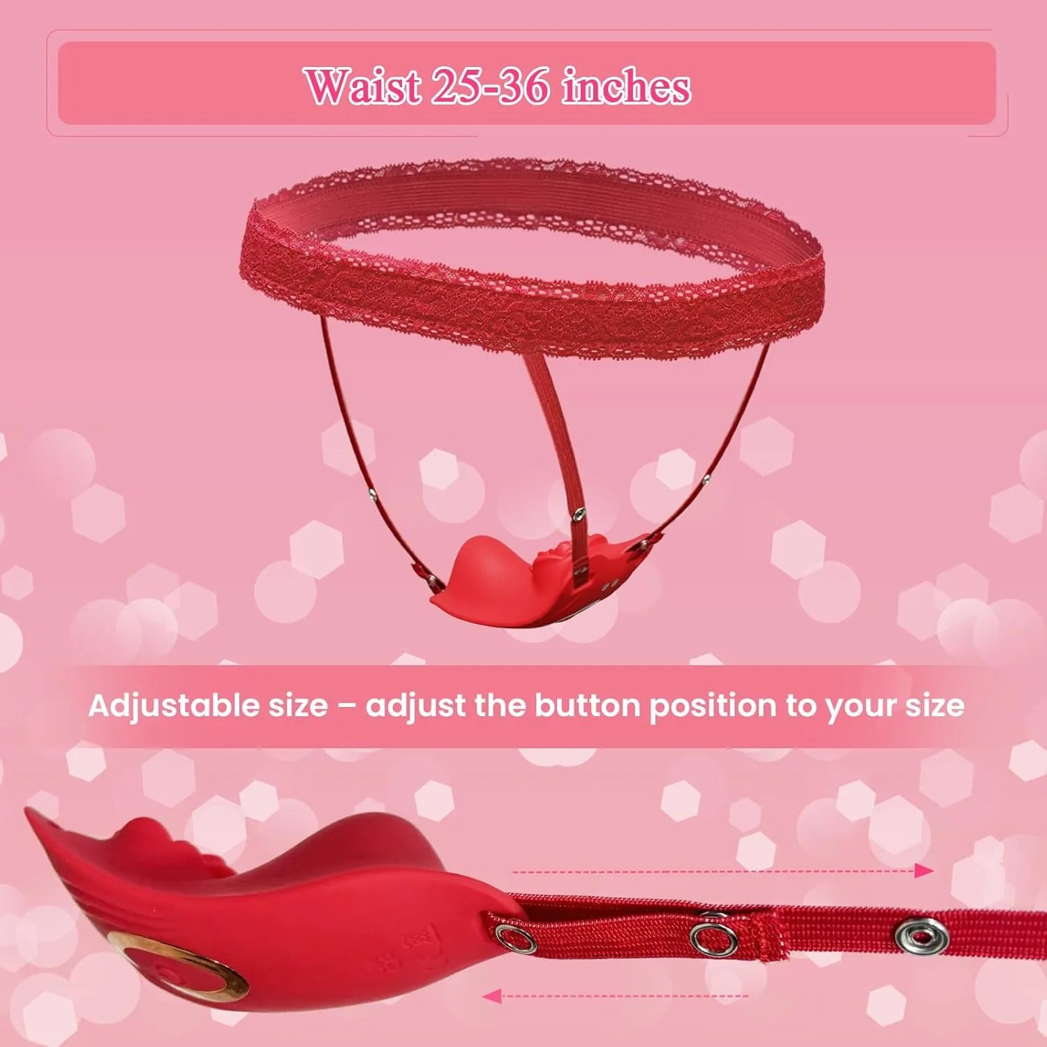 Wearable Panty Vibrator with Remote, Rose Clitoral Stimulator Adult Sex Toys