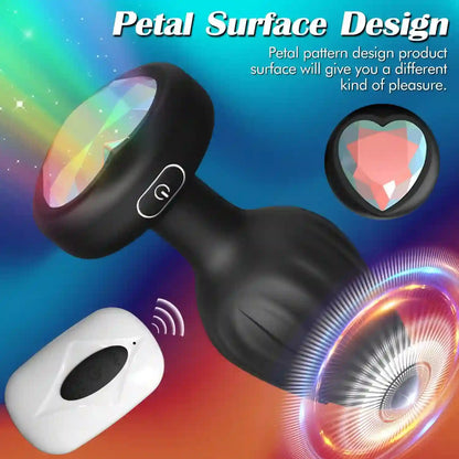 Rose Anal Plug Adult Sex Toys - 10 Modes Vibrating Butt Plug