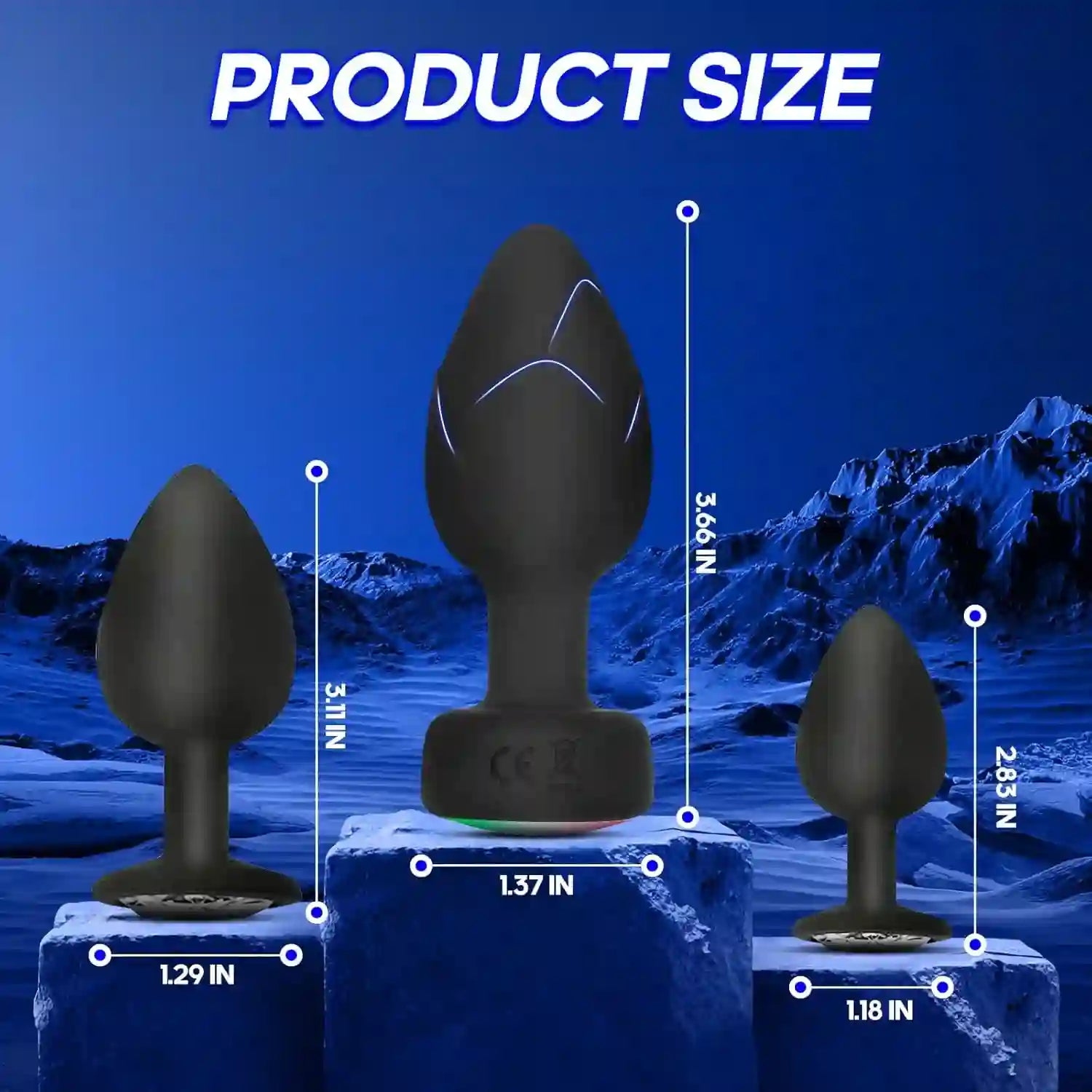 Rose Anal Plug Adult Sex Toys - 10 Modes Vibrating Butt Plug