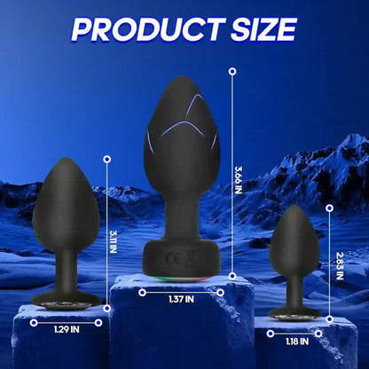 Rose Anal Plug Adult Sex Toys - 10 Modes Vibrating Butt Plug