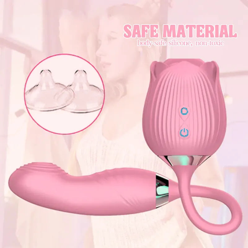 Rose Licking Suction Vibrator