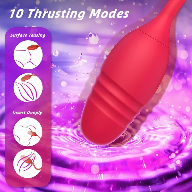 Dual-Ended Thrusting Clitoral Vibrator