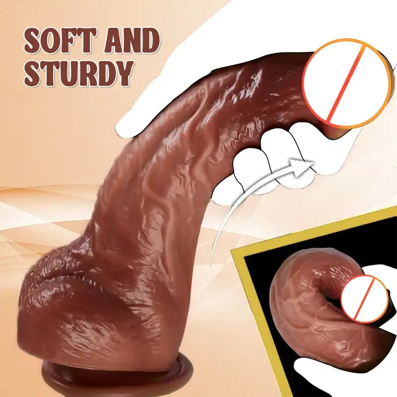 Realistically Curved Silicone Dildo for The G-spot