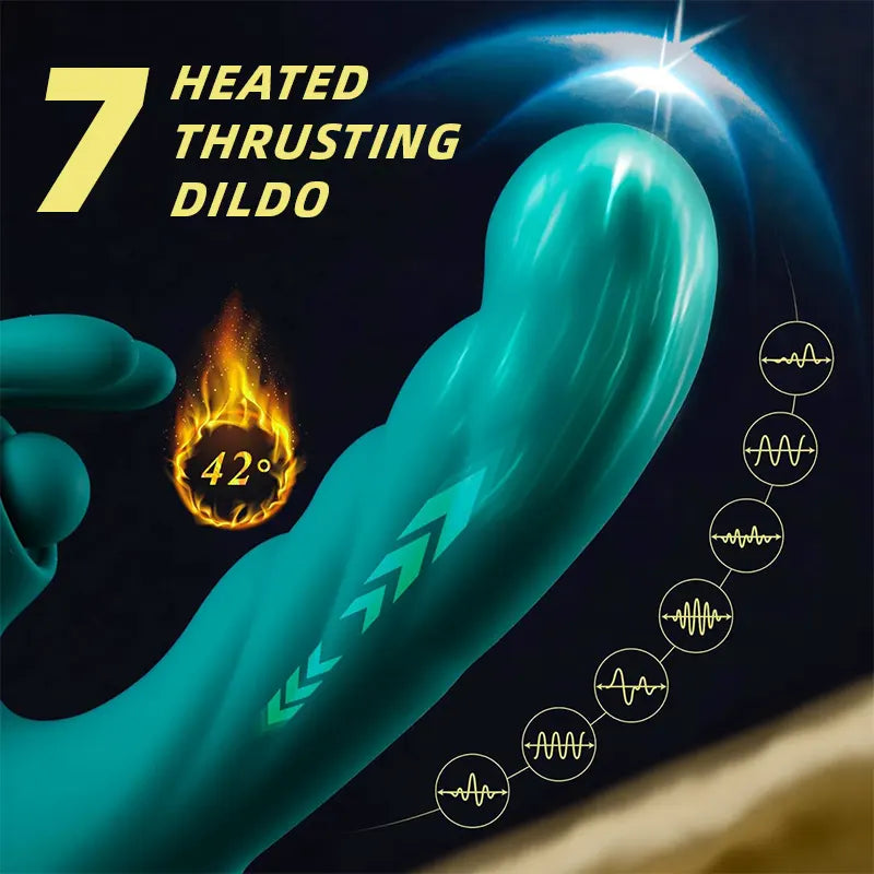 Heated Rabbit Thrusting Vibrator