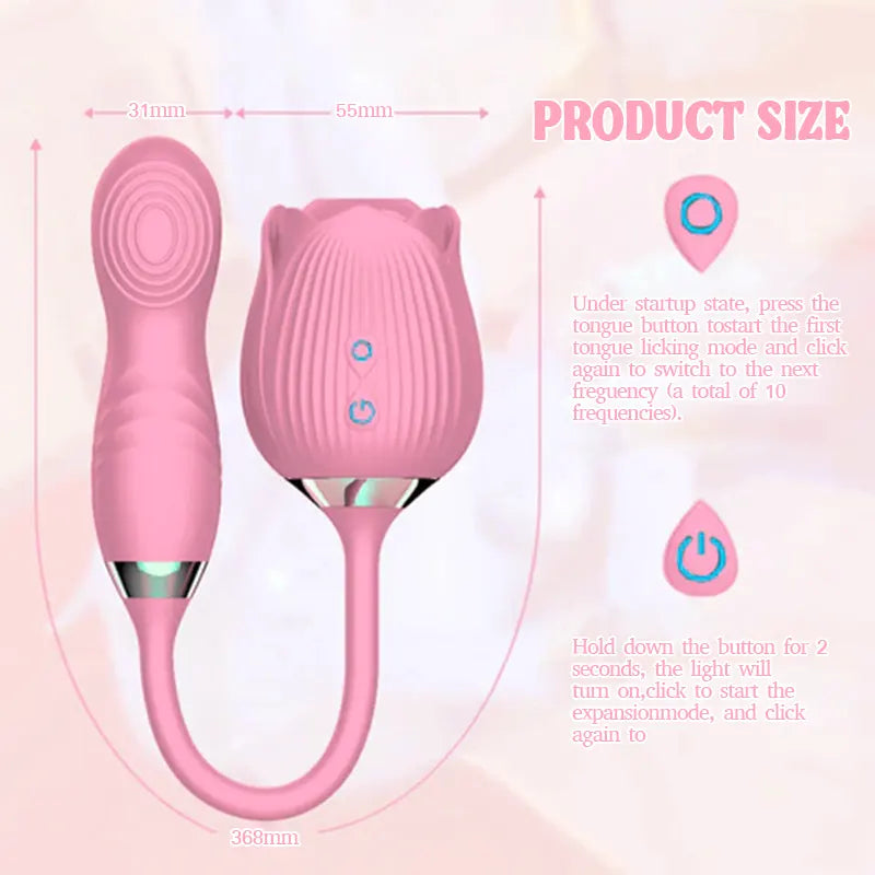 Rose Licking Suction Vibrator