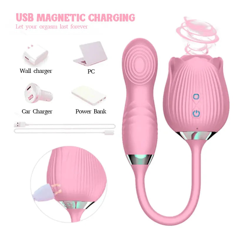 Rose Licking Suction Vibrator