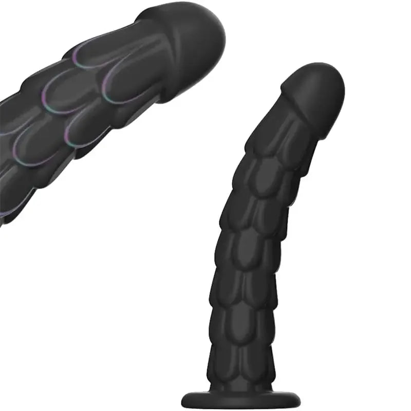 Fish-Scale Silicone Dildo with Suction