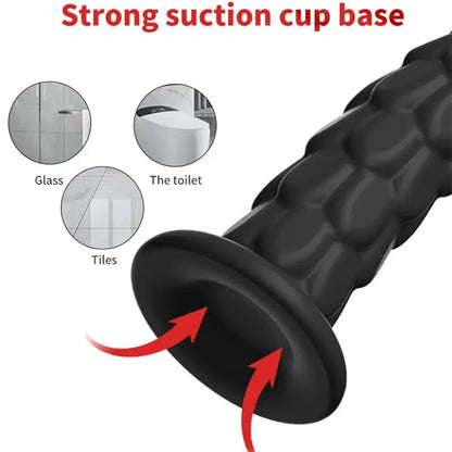Fish-Scale Silicone Dildo with Suction