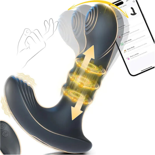 Prostate Vibrator with Wiggling Tip